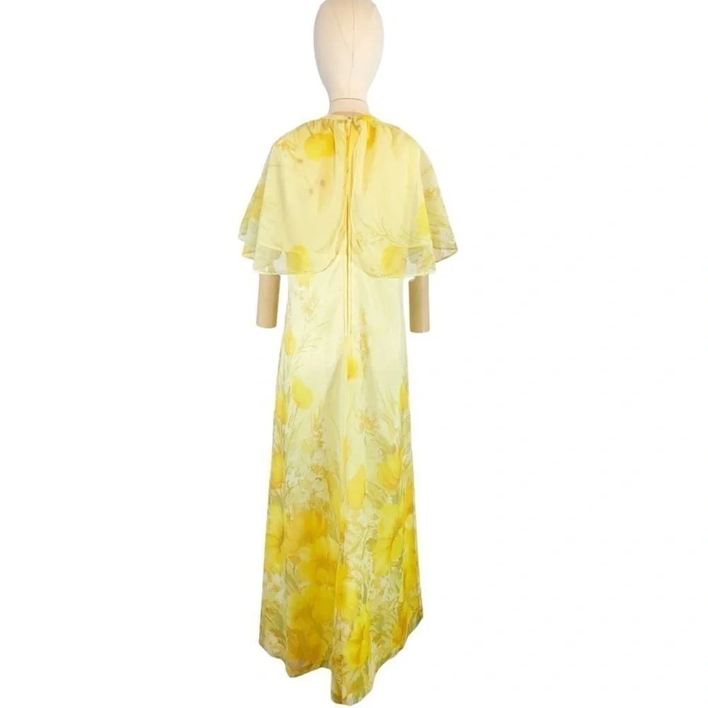Vintage 60s 70s Gunne Sax Style Maxi Dress Size Large - Picture 3 of 11